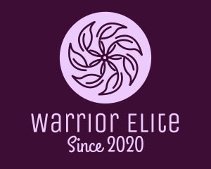Spa Violet Flower logo design
