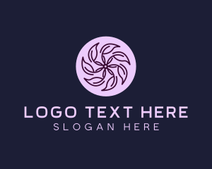 Eco Flower Leaf logo design