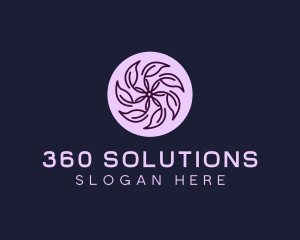 Eco Flower Leaf logo design