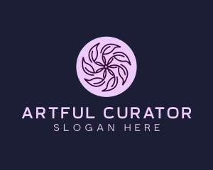 Eco Flower Leaf logo design