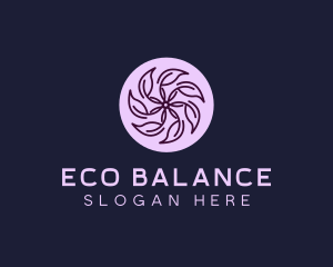 Eco Flower Leaf logo design