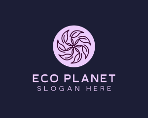 Eco Flower Leaf logo design