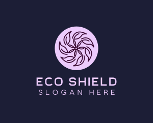 Eco Flower Leaf logo design