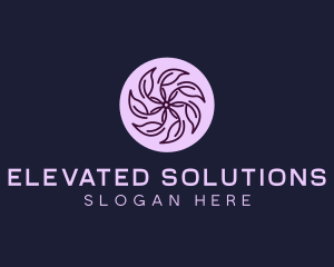 Eco Flower Leaf logo design