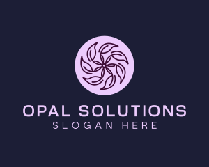 Eco Flower Leaf logo design