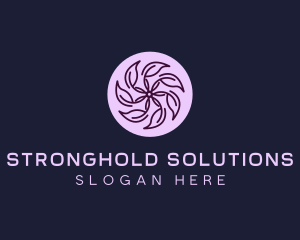 Eco Flower Leaf logo design