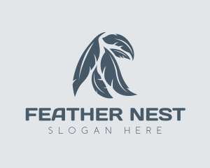 Feather - Tribal Bird Feather logo design