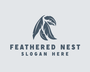 Tribal Bird Feather logo design