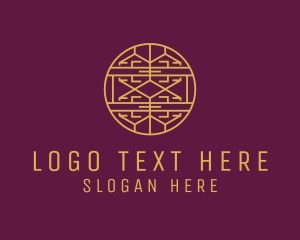 Asian - Elegant Gold Line Art logo design