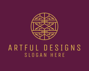 Elegant Gold Line Art logo design