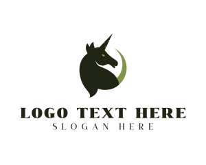 Silhouette - Unicorn Horse Clan logo design