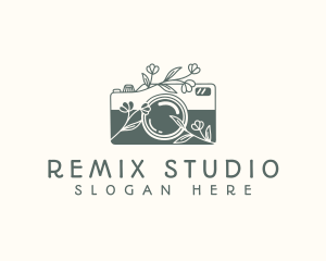 Floral Camera Studio logo design