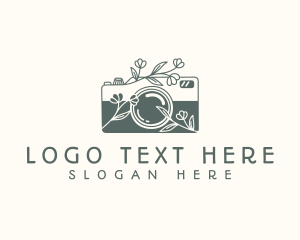 Studio - Floral Camera Studio logo design