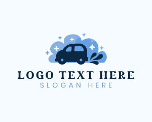 Disinfect - Car Wash Bubbles logo design