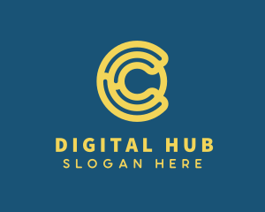 Website - Digital Maze Letter C logo design