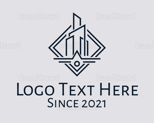 Minimalist Building Contractor Logo