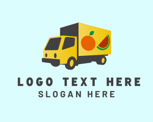 Transport - Fresh Fruit Truck logo design
