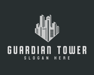 Real Estate Skyscraper Building logo design