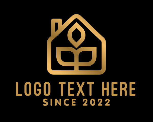 Luxurious - Garden House Cabin logo design