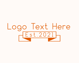 Banner - Orange Banner Wordmark logo design