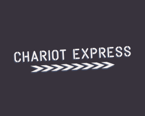 Express Arrow Stencil logo design