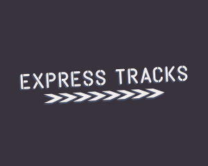 Express Arrow Stencil logo design