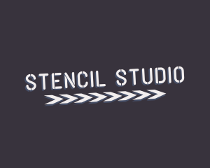 Stencil - Express Arrow Stencil logo design