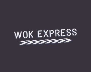 Express Arrow Stencil logo design