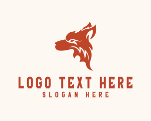 Mythical - Wild Wolf Beast logo design