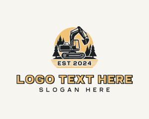 Industrial - Miner Excavation Machinery logo design