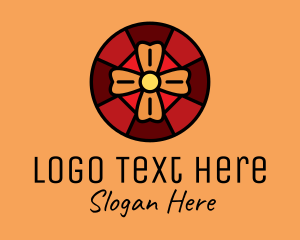Stained - Primrose Flower Mosaic logo design