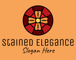 Stained - Primrose Flower Mosaic logo design