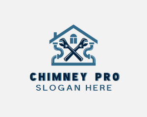 Chimney - House Plumbing Contractor logo design