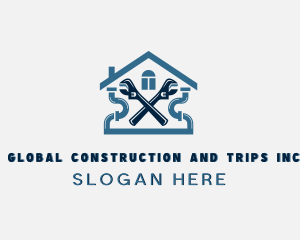 Home Renovation - House Plumbing Contractor logo design