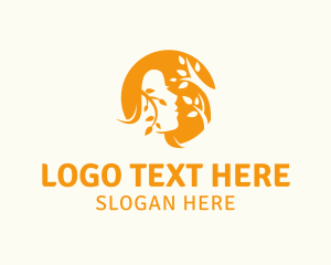 Orange - Organic Woman Round logo design