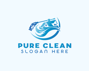 House Wash Cleaning logo design