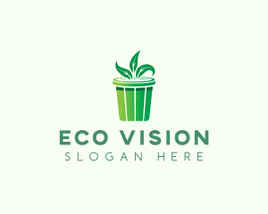 Eco Garbage Can logo design