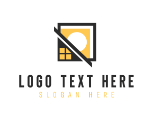 Home Repair - Square Window Roof logo design