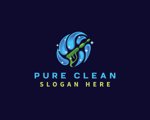 Pressure Wash Cleaning logo design