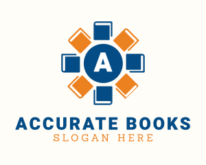 Learning Book Library logo design