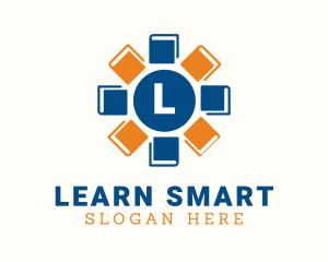 Learning Book Library logo design