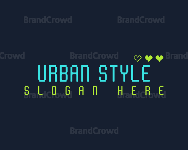 Neon Videogame Wordmark Logo