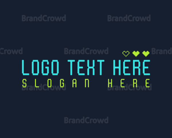 Neon Videogame Wordmark Logo