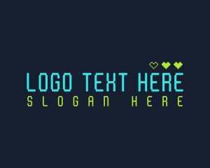 Night Bar - Neon Videogame Wordmark logo design