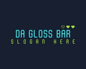 Neon Videogame Wordmark logo design