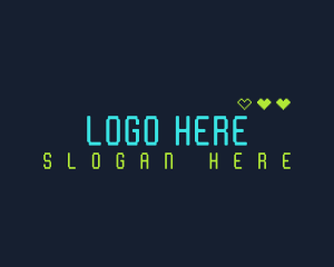 Videogame - Neon Videogame Wordmark logo design