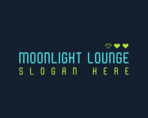 Nightlife - Neon Videogame Wordmark logo design