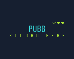 Pixelized - Neon Videogame Wordmark logo design