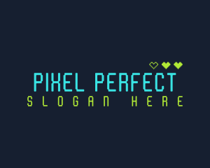 Neon Videogame Wordmark logo design