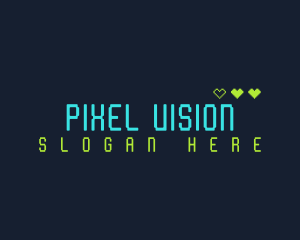 Neon Videogame Wordmark logo design